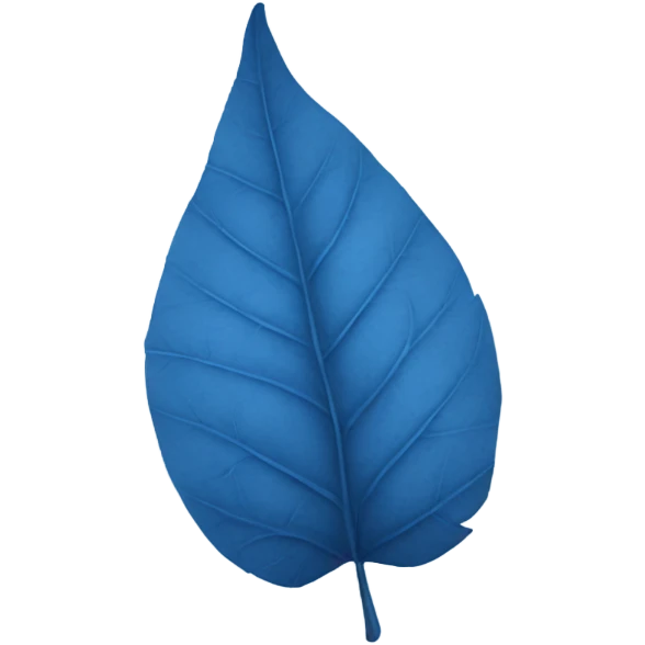 blue leaf emoji
