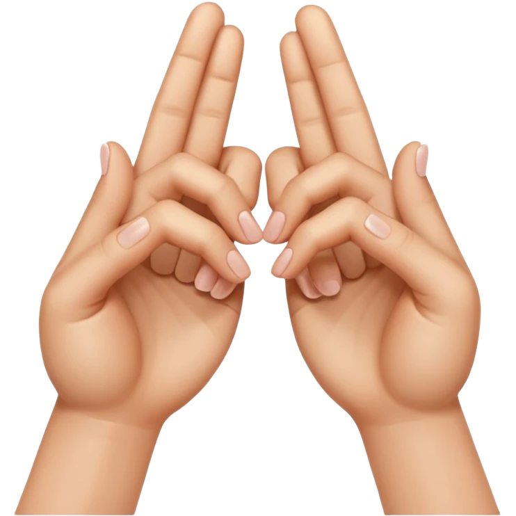 Corazón uniendo los dedos anular y pulgar entre dos manos emoji