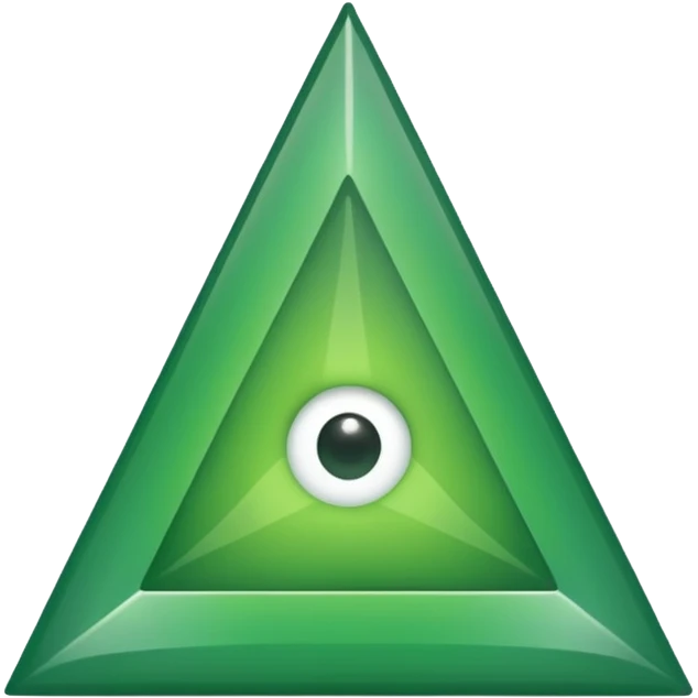 A green upside down triangle needs to face down POINT now emoji