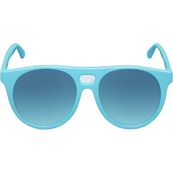 Pastel blue sunglass emoji