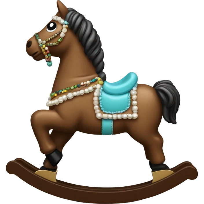 Bead on rocking horse emoji