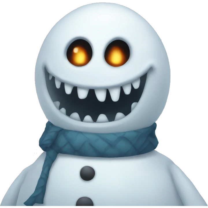 Creepy scary  snowman emoji