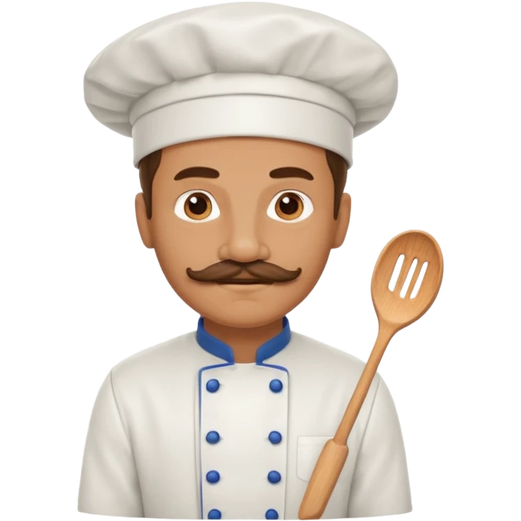 moustache uniform Chef man emoji
