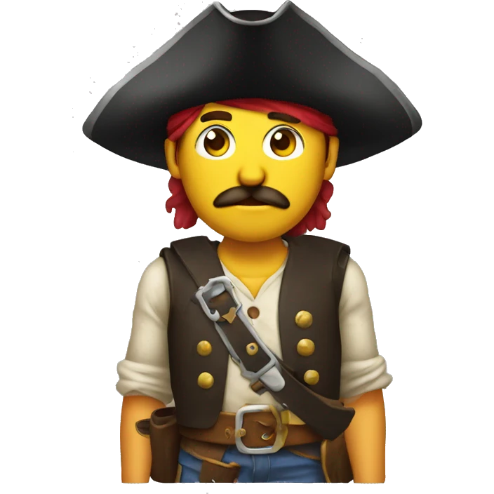 Pirata con parche en un ojo emoji