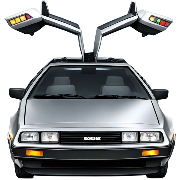 Flying DeLorean emoji