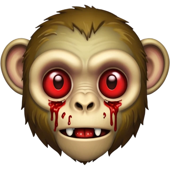 Zombie monkey face  emoji
