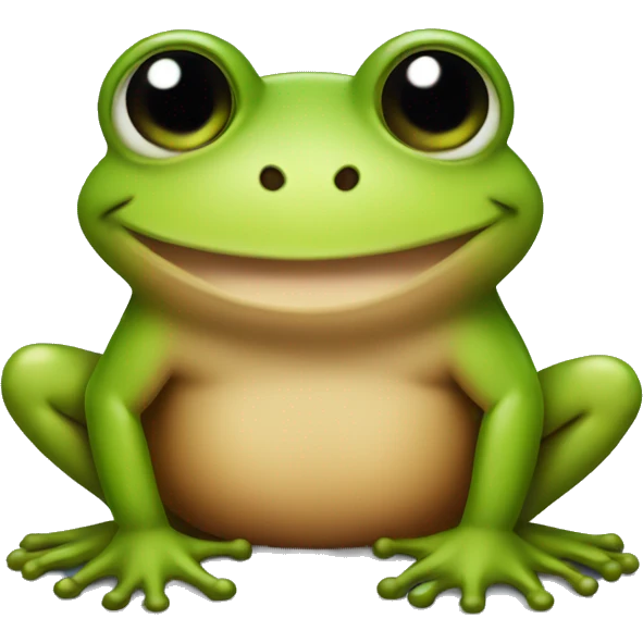 Tanned frog smiling  emoji