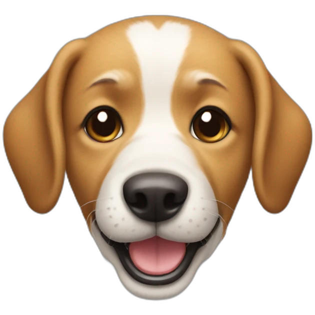 Perro sonriente con huesos emoji