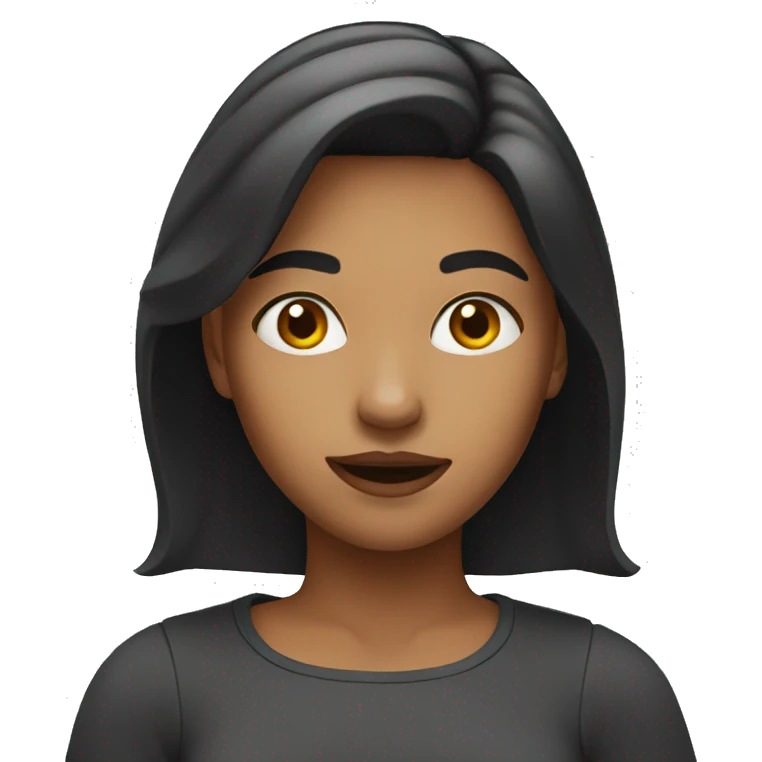 A girl acting  emoji