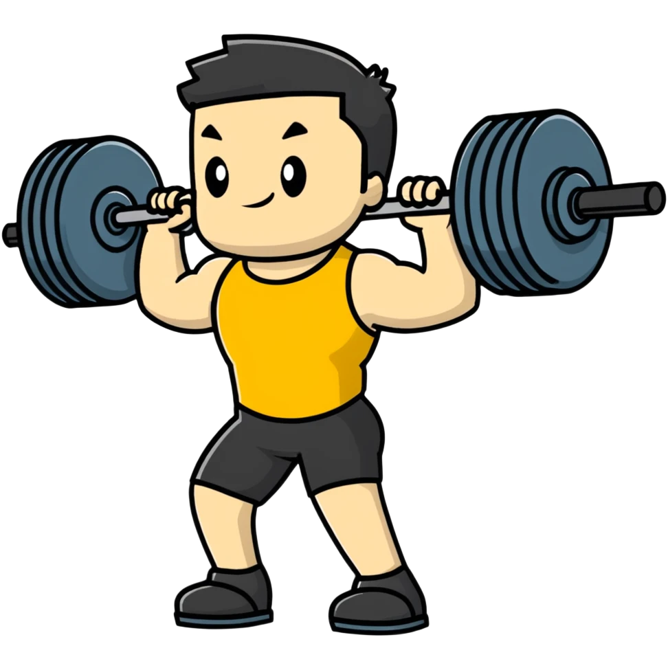 Person exercising with weights at the gym emoji