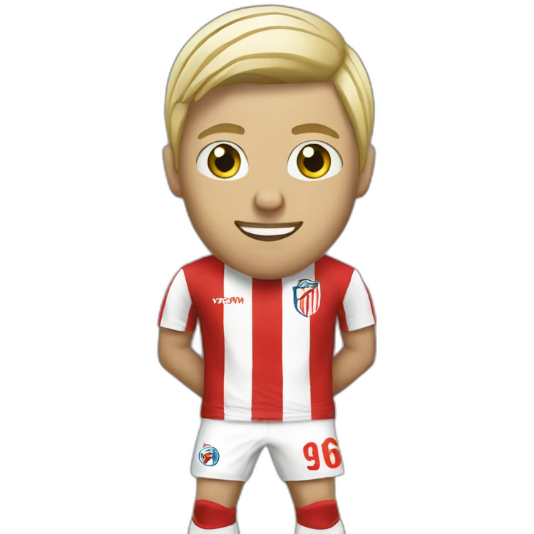 psv player kicking blonde emoji