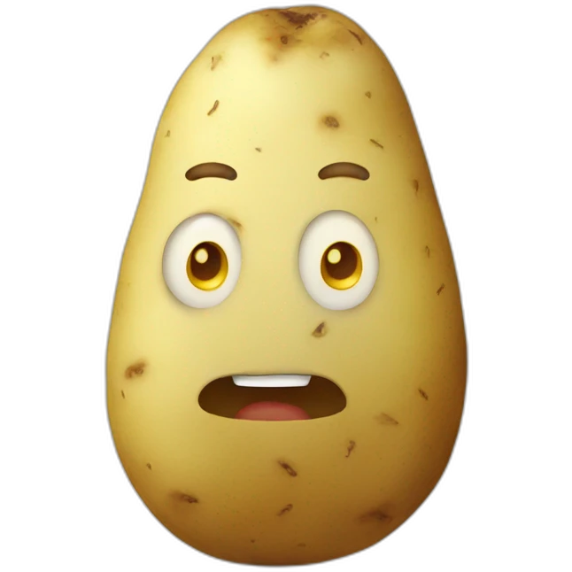 Potato with face emoji