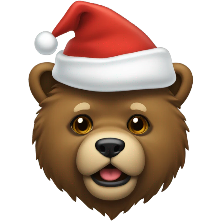 Bruin with a Santa hat  emoji