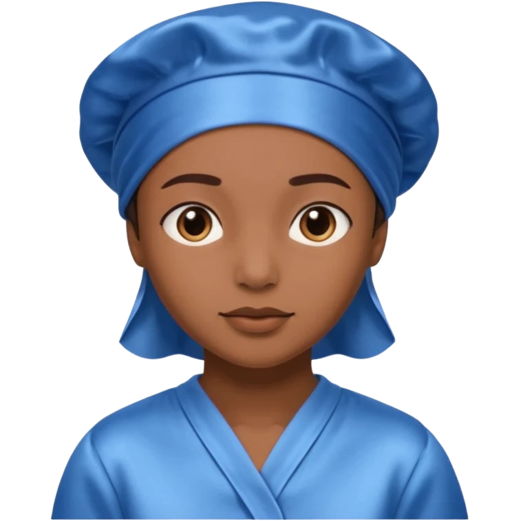  Satin sleep Bonnet emoji brown skin  emoji