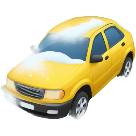 Spinning car snow emoji