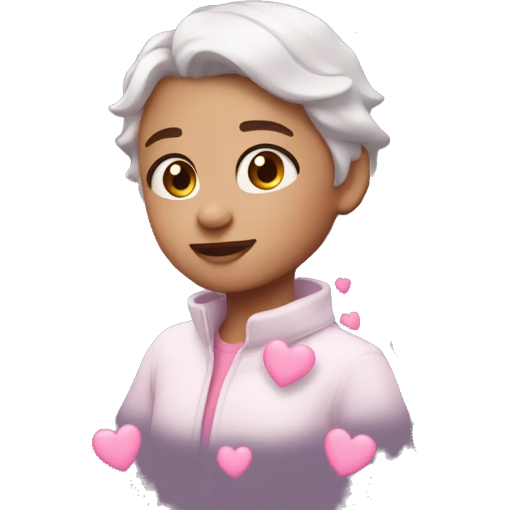 🥰 with pink hearts emoji