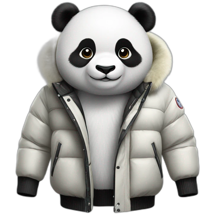 Panda avec veste moncler emoji