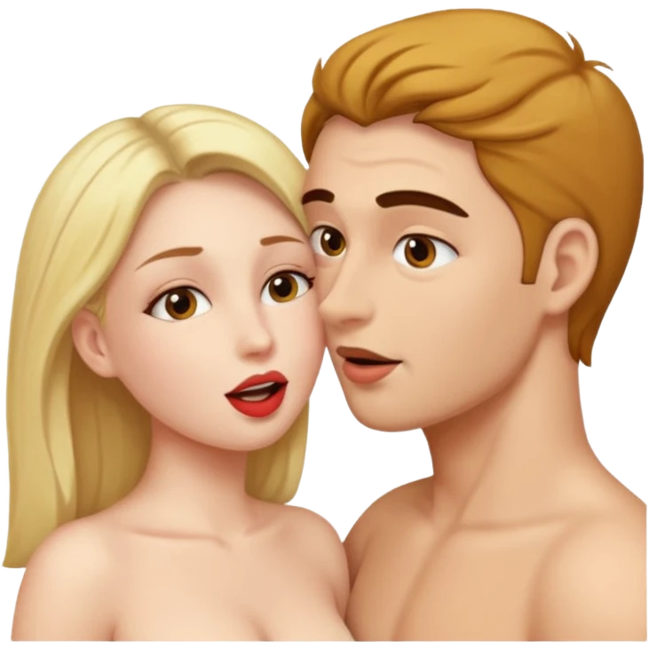 Mulher chupando o pênis de um homem  emoji