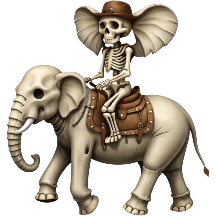 Skeleton Rider on elephant emoji