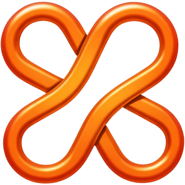 red orange link emoji