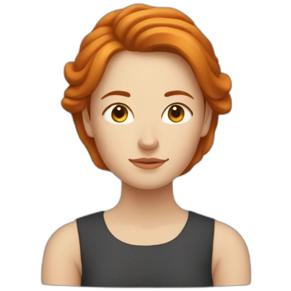 femme rousse fait de la méditation emoji