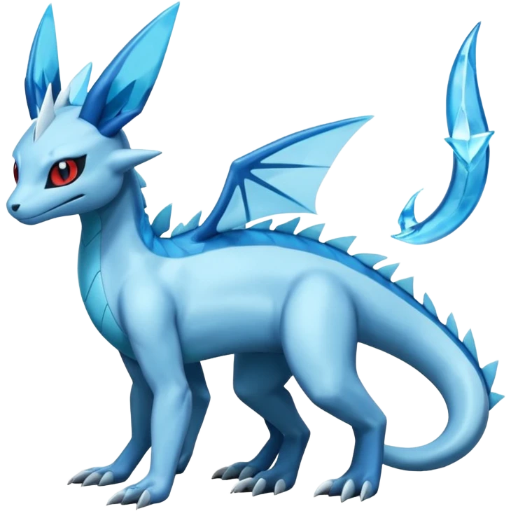 Salandit-Glaceon-Salamence-hybrid-fusion (full body) emoji
