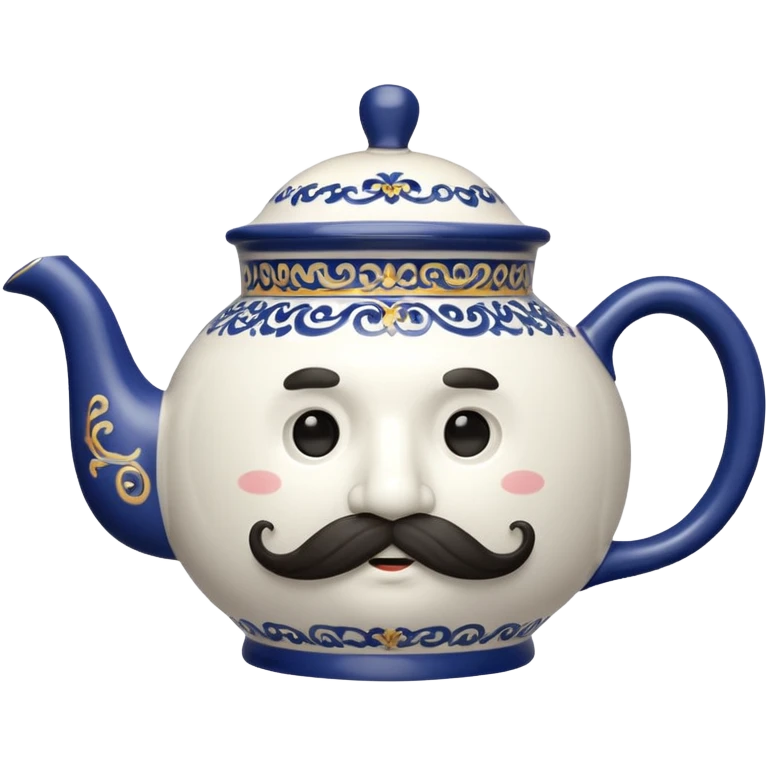 a teapot with mustache  emoji