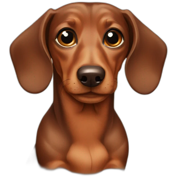 Brown dachshund emoji