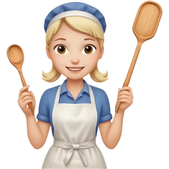 french girl baking emoji