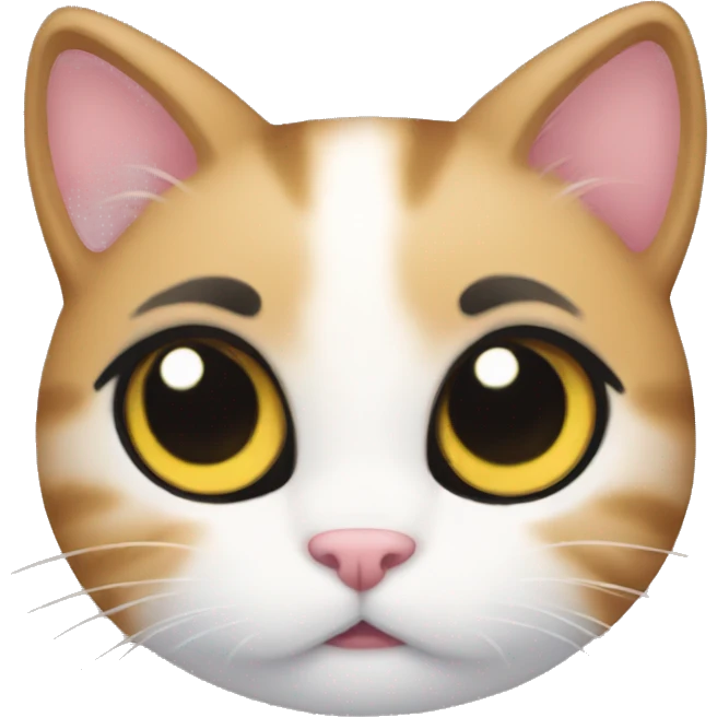 Kitty with eyelashes  emoji
