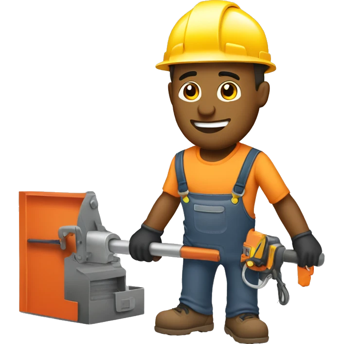 man construction worker handling welder emoji