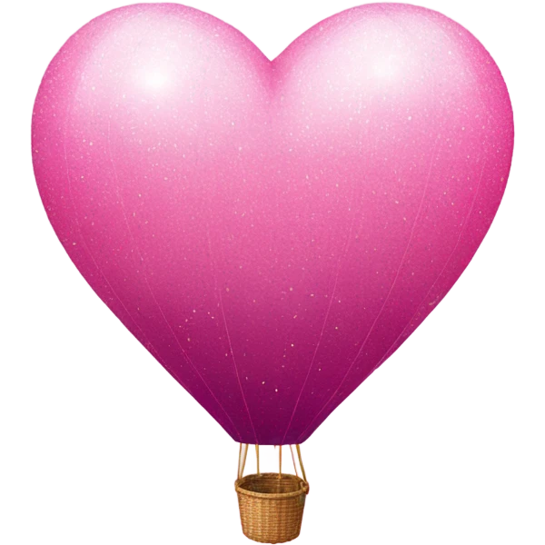 Pink Ombre Heart-Shaped air balloon with glitter  emoji