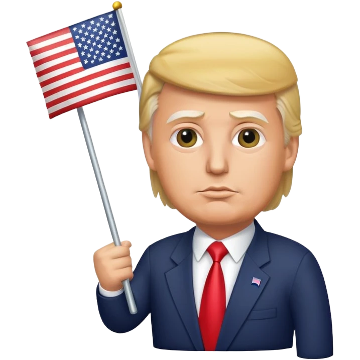 trump holding flag emoji