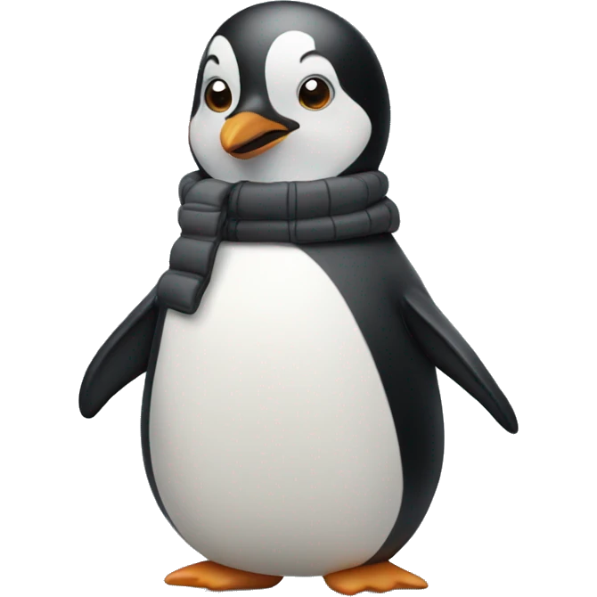 Penguin wearing a puffer coat emoji