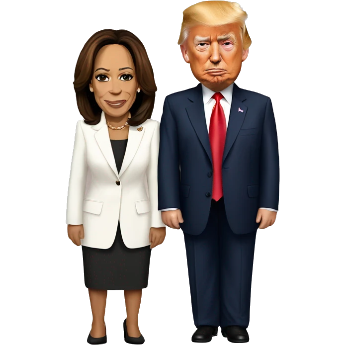 Kamala Harris with Trump emoji
