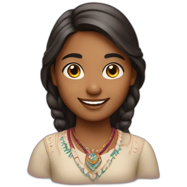 happy indian-american girl emoji
