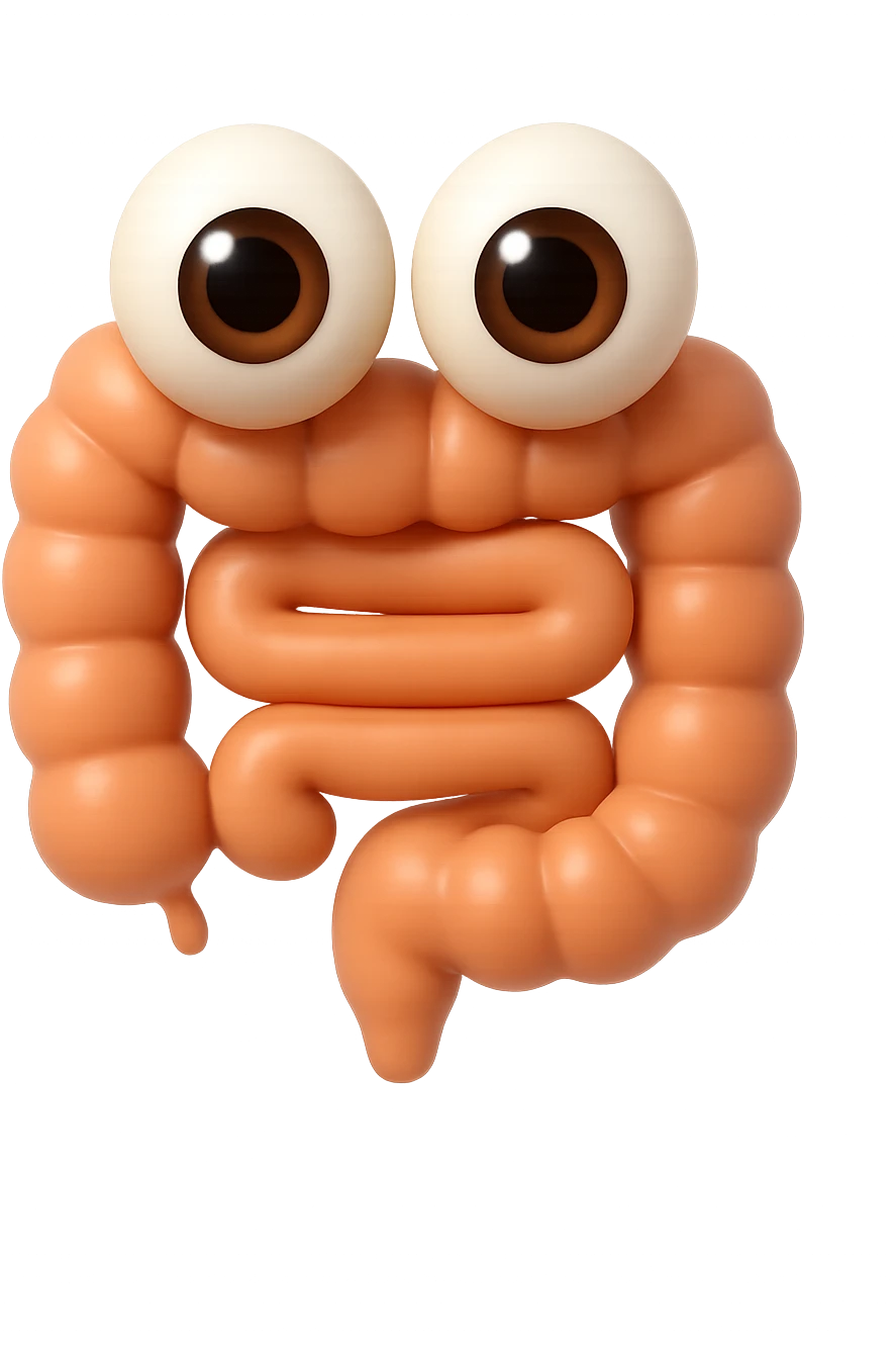 emoji con intestino e occhi 3d emoji