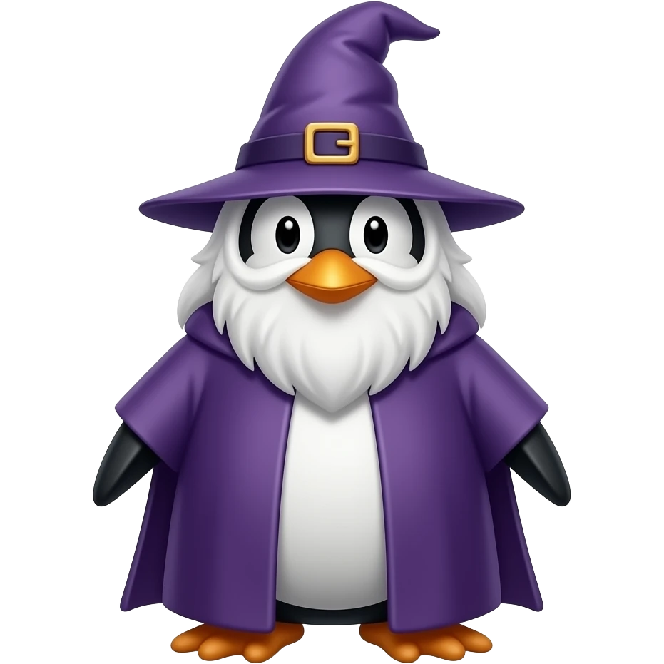 Penguin Wizard emoji