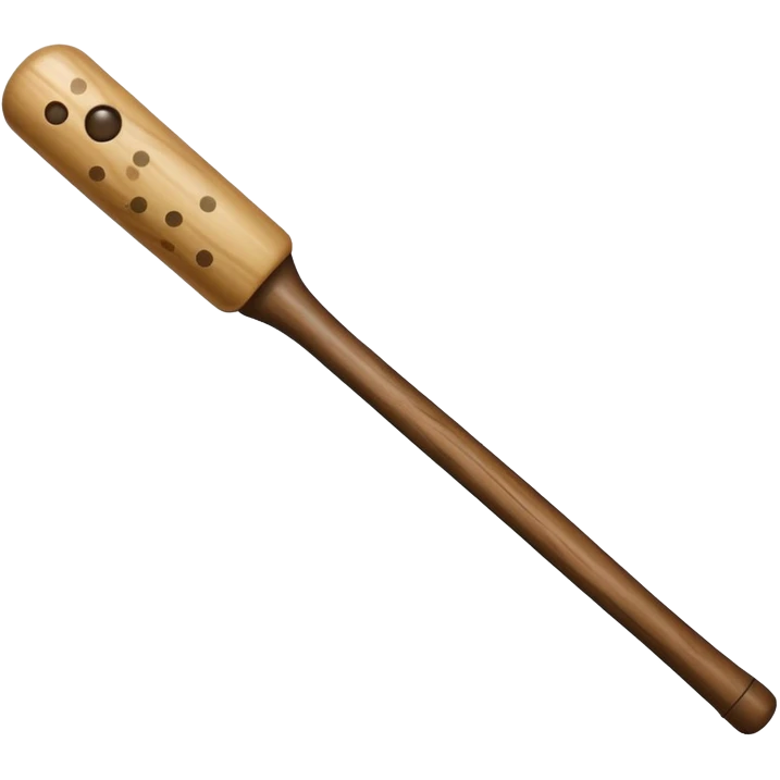 A stick with a khaki dot emoji
