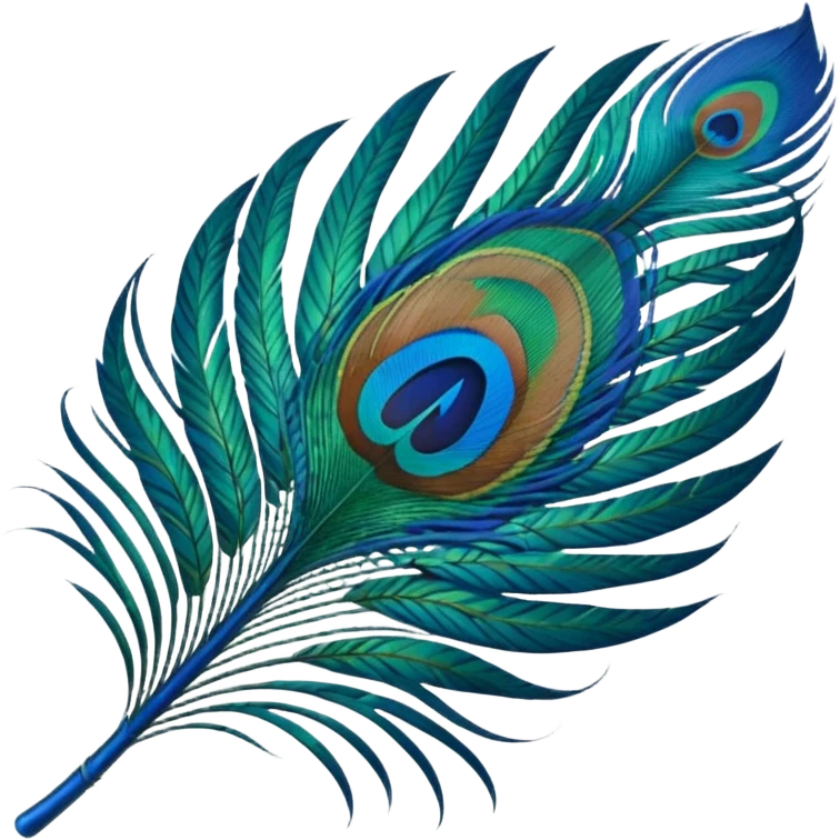 Peacock feather emoji