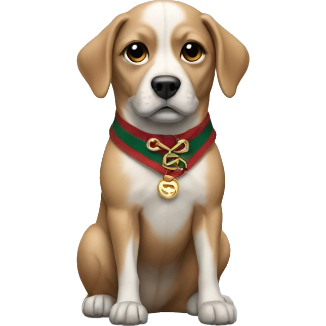Dog with gucci scarp  emoji