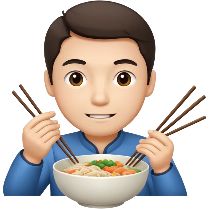 Man eating Malatang emoji