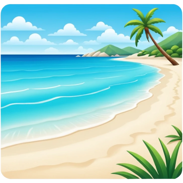 crie uma praia  emoji