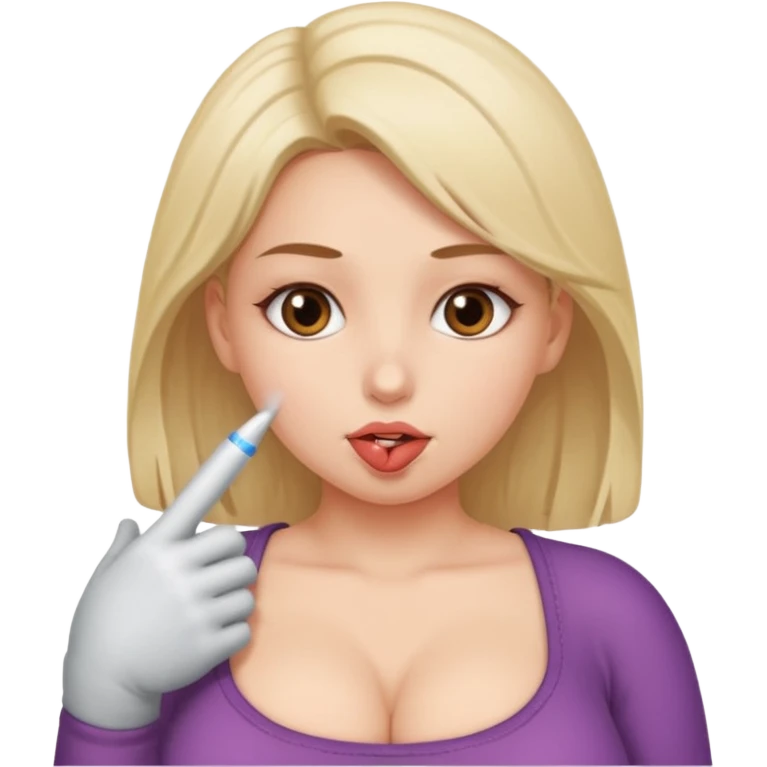 Nude Girl with big boobs suck dick emoji