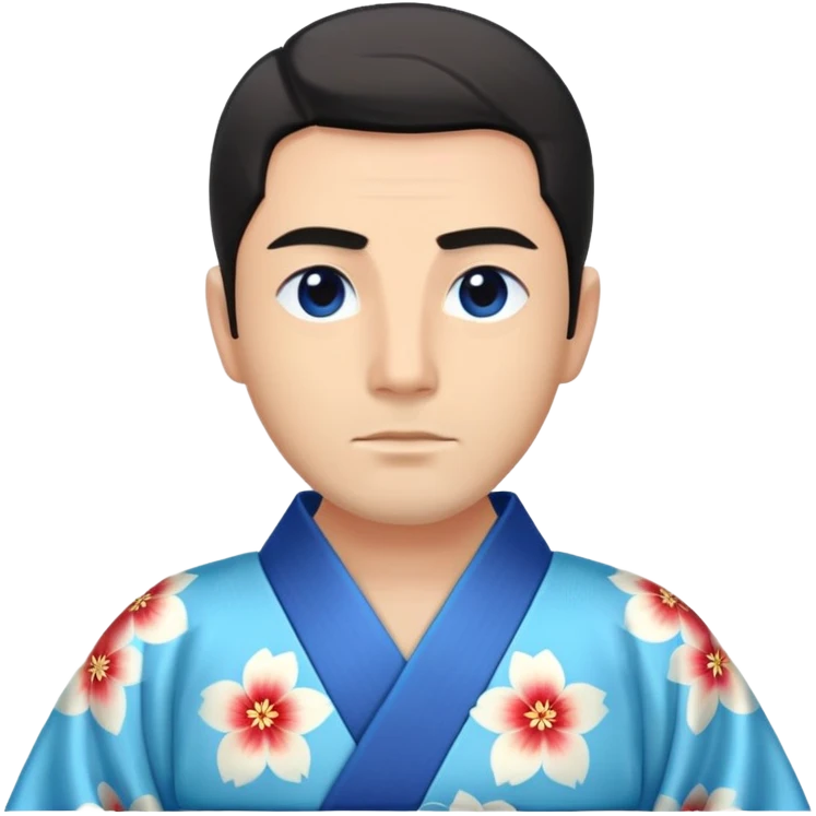 Un homme allongé qui est habillé d'un kimono emoji