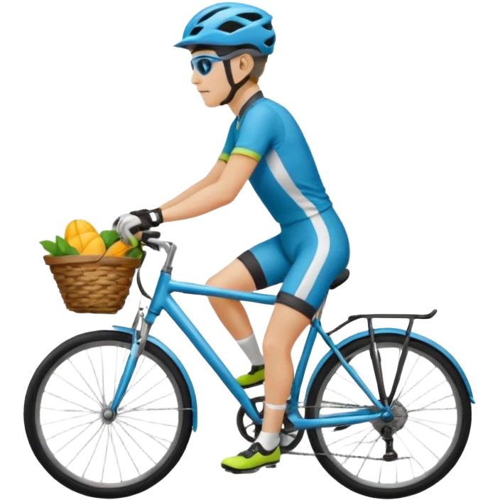 Cyclist with front basket emoji