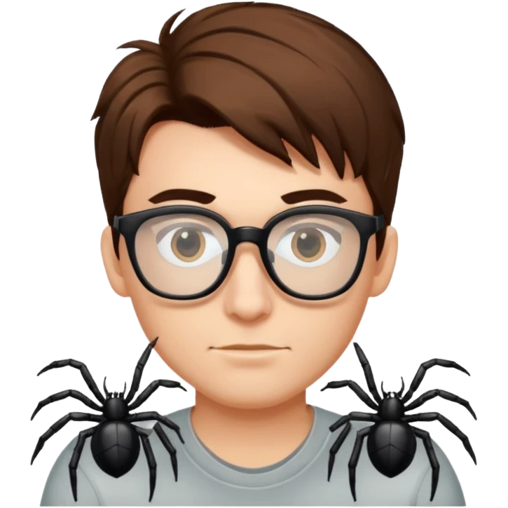 combination of a spider and the cool guy wearing glasses emoji