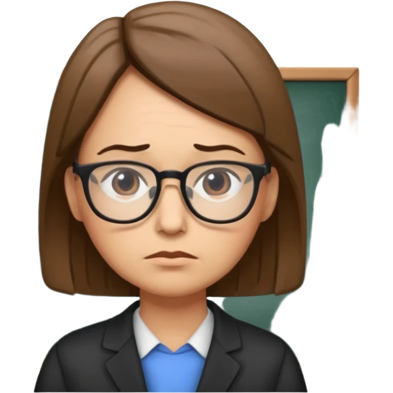 сгенерируй фото учителя грустного  emoji