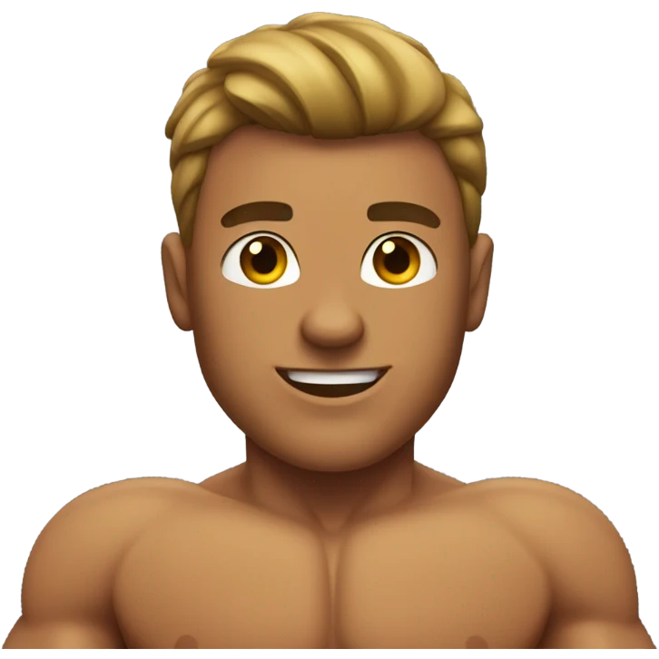 Muscular tan man in a speedo emoji