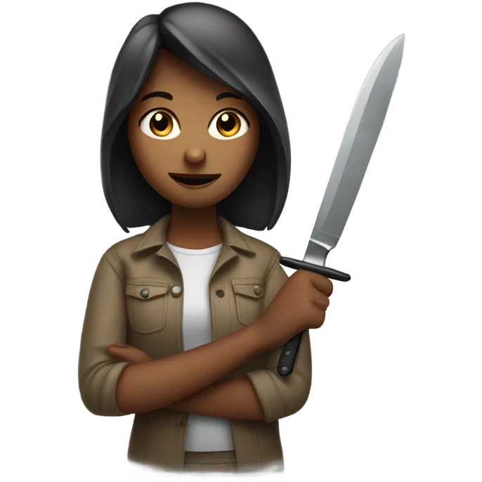 I need a girl with a knife in her hand emoji